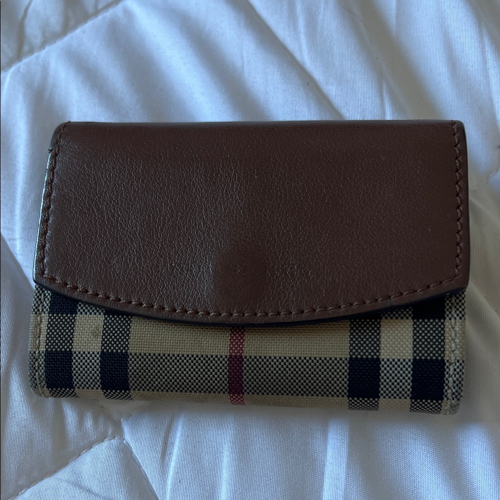 Burberry Brown and Checkered Wallet